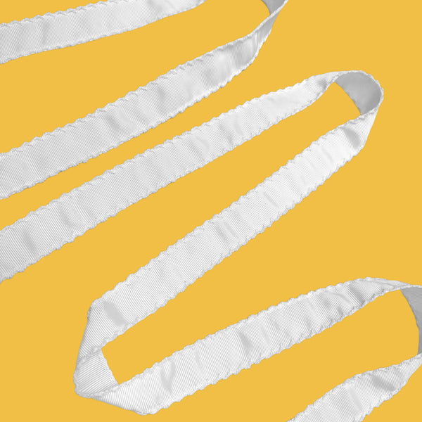 Blanco - Cinta Grosgrain Moonstitch - 1 Yarda