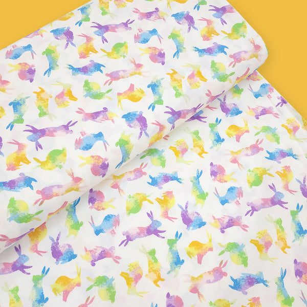Conejitos Coloridos - 100% Cotton Print Fabric, 44/45" Wide