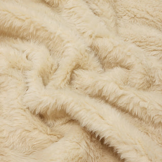 Ivory, Faux Fur Fabric / Tela de Peluche - 60" Wide - SOLO PICKUP