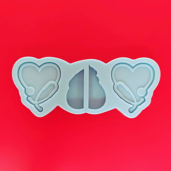 STRAW TOPPER de Corazón con Estetoscopio