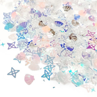 Random Shapes Glitter Pink and Blue AB Mix; 18 grams