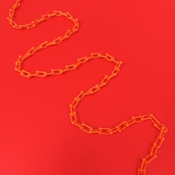 U-Link Acrylic Chain; Orange - 1 piece