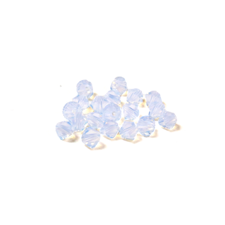 Swarovski Crystal, Bicone, 4mm - White Opal; 20 pcs