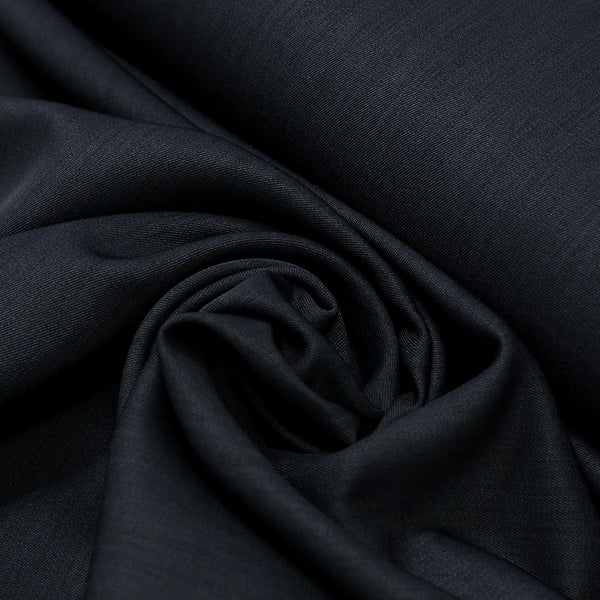 Navy, 100% Textured Uniform Super Suiting Fabric - 58" Wide; 1 Yard