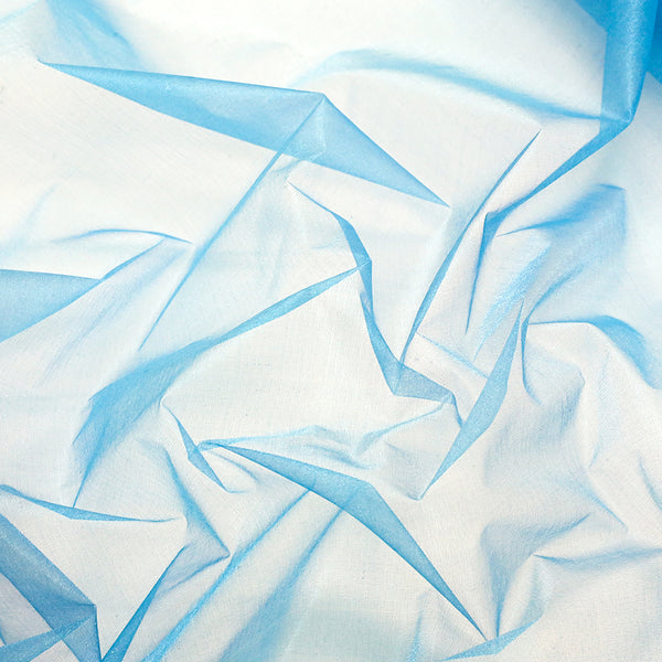 Turquoise, Polyester Crystal Organza Fabric, Shiny - 58" Wide; 1 Yard