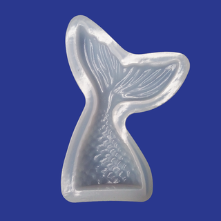 Mermaid Tail Clear Silicone Mold for Resin - Approx. 2.75" x 4"