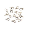 Alloy, Lobster Claw 2 Silver-10mm; 25pcs