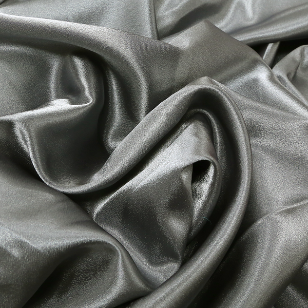 Charcoal, 100% Polyester Crepé Back Satin - 58" wide; 1 Yard