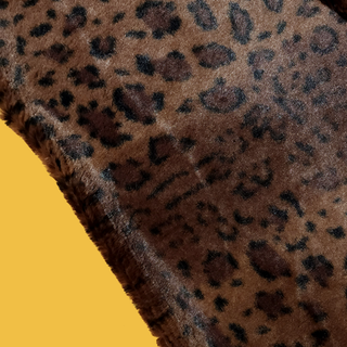 Brown Animal Print, Faux Fur Fabric / Tela de Peluche - 60" Wide