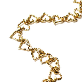 Hearts Alloy Chain, Gold- 1 foot
