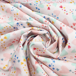 Cute Hearts - 100% Cotton Print Fabric, 44/45" Wide