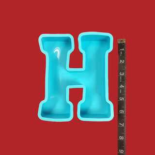 H - Large Letter Silicone Mold for Resin; Approx. 6"