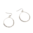 Snowy Day Earrings, Silver; 1 pair