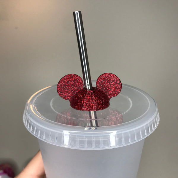 Straw Topper Mouse with Bow Silicone Mold -1 piece