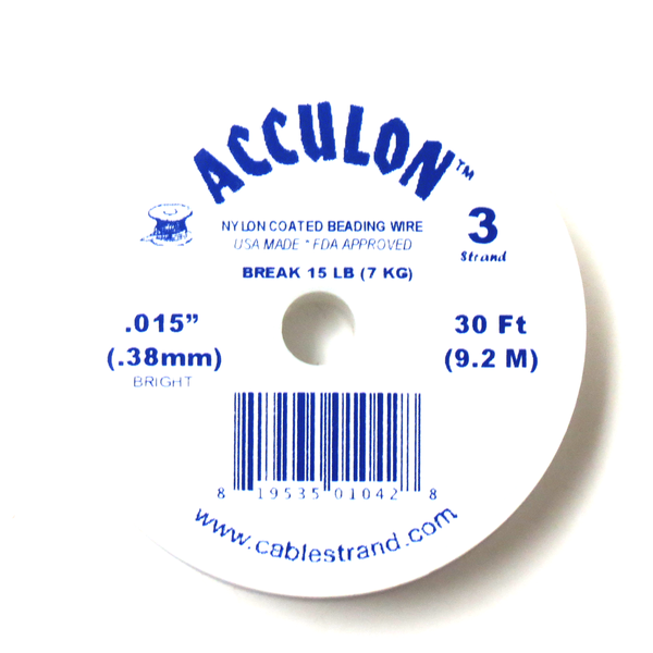 Acculon, Nylon Coated Beading Wire, .015/30ft