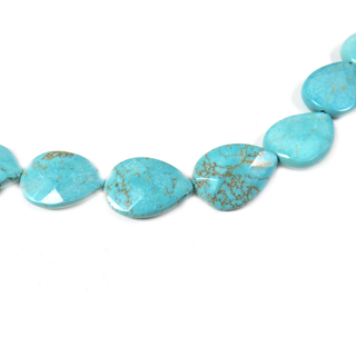 Turquoise Faceted Drop, 24x17mm - 1 piece