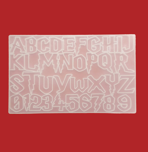 Magic Alphabet Silicone Mold for Resin; Approx. 14" wide x 9" tall