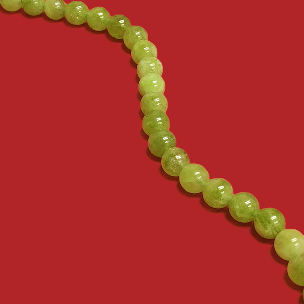 Peridot Smooth Round Beads, 10mm -1 strand