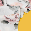 Roses - 100% Linen Print Fabric, 58" Wide