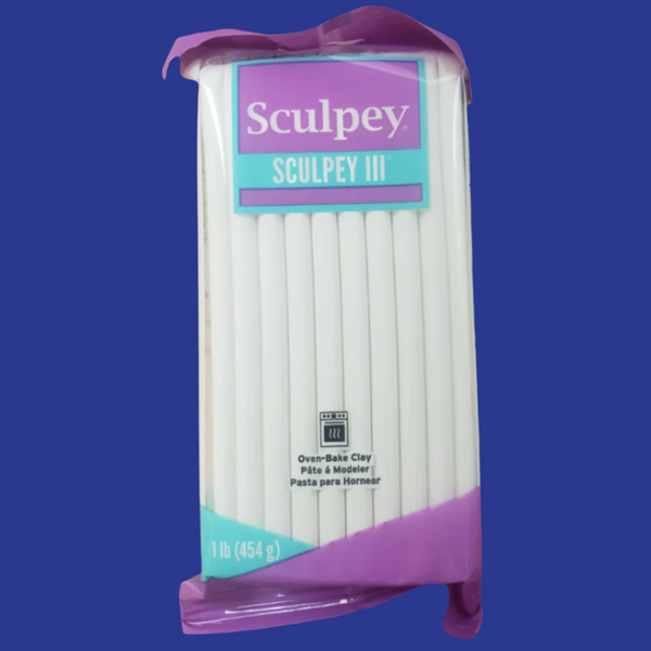 Polymer Clay Sculpey III, White; 1 piece 1 lb