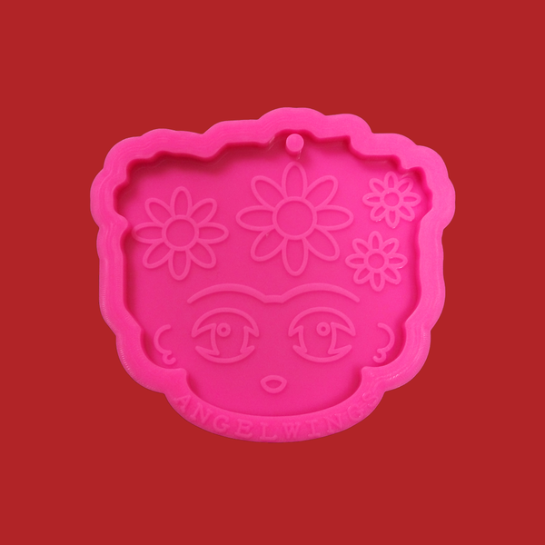 Molde inspirado en Frida Kahlo / Frida inspired Mold for Resin - 3"x3"