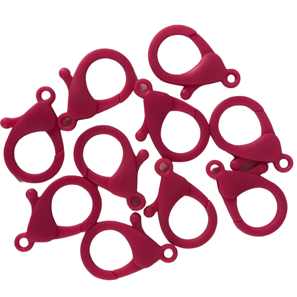 Cierre de langosta plástico- Fuschia; 10 piezas