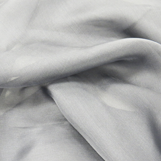 Dark Grey, 100% Natural Silk Chiffon Fabric, 56/58" Wide- 1 Yard