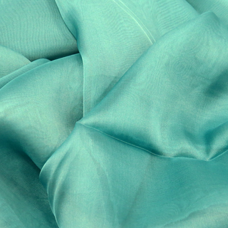 Teal Green, 100% Natural Silk Chiffon Fabric, 56/58" Wide- 1 Yard