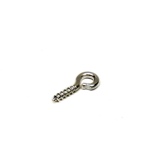 Eye Pin with Screw, Silver, 4mm; 100 pieces
