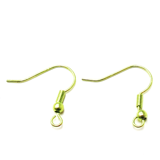 Fish Hooks, Brass- Metallic Green; 40pcs