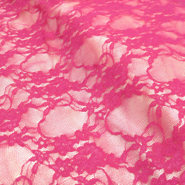 Rose Stretch Lace, 54" Wide- 1 Yard