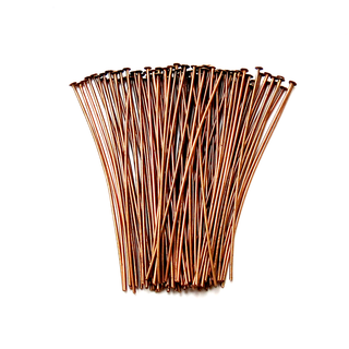 Headpin, Brass Red Copper Color- 2inches; 100pcs