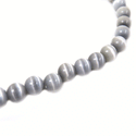 Cat Eye Bead, Gray- 1 strand