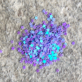 Lilac Full Star AB Shaped Glitter; 9 grams
