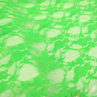 Neon Green Stretch Lace, 54" Wide- 1 Yard