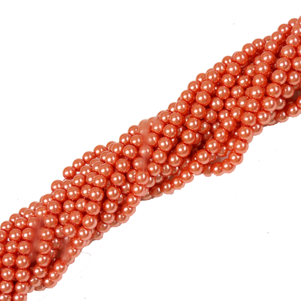 Perlas de Vidrio- Anaranjado