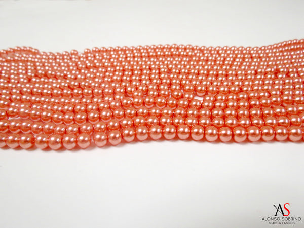 Perlas de Vidrio- Anaranjado
