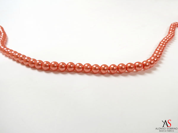 Perlas de Vidrio- Anaranjado