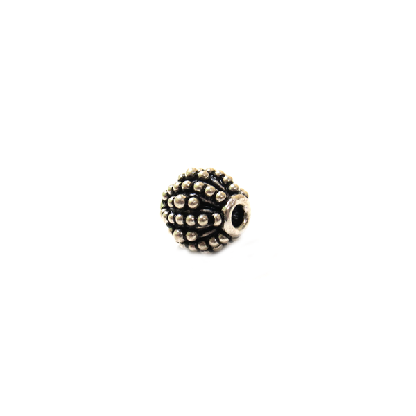 Spike Oval Spacer, Sterling Silver, 9x10mm; 1 piece