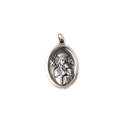 Our Lady of Perpetual Help Italian Charm, Antique Silver, 25x16mm - 1 piece