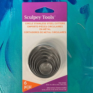Sculpey Polymer Clay Circle Stainless Steel Cutters ; 6 pieces