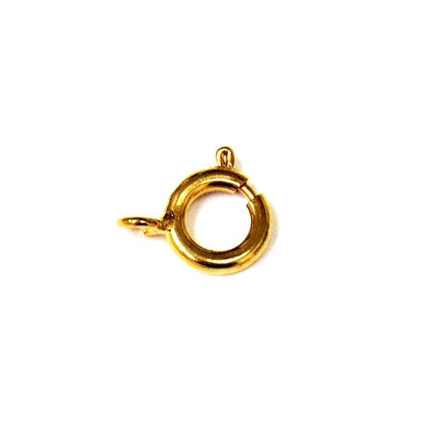 Springring Clasp Med., Gold Plated Brass-10mm; 20pcs
