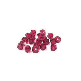 Swarovski Crystal, Bicone, 4mm - Ruby; 20 pcs