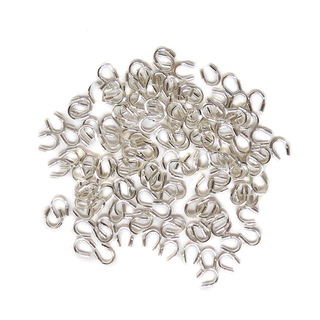 Wire Protectors, Silver Plated-4.5mm; 100pcs