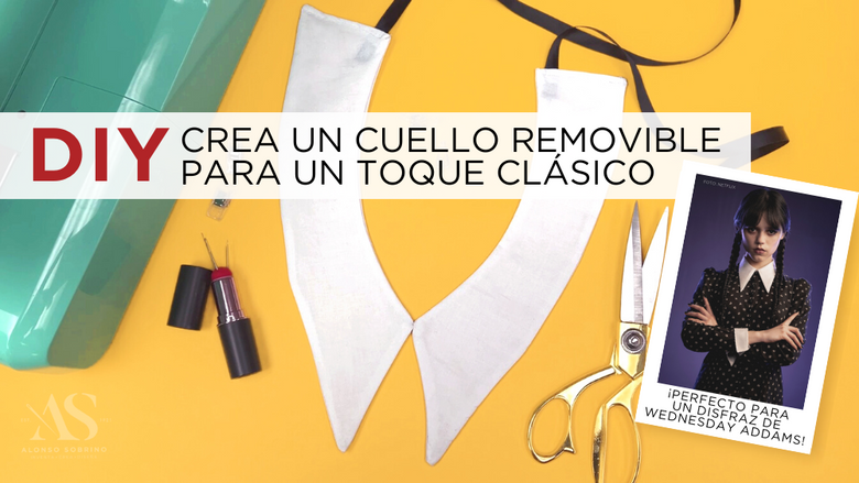 🧵 DIY! Cuello Removible para un Toque Clásico (¡Perfecto para un disfraz de Wednesday Addams!)