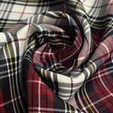 Tela Cuadros Escolares - Negro Rojo Blanco Amarillo, 60" Wide