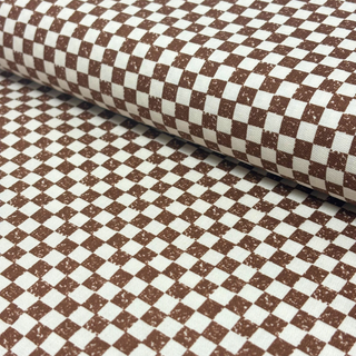 Tela Estampada de 100% Algodón 44/45" Checkers, Oso Teddy - 1 yarda