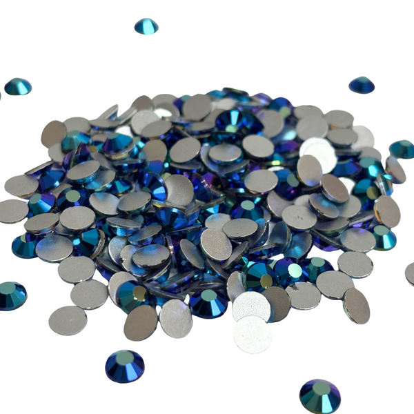 Flatbacks Rhinestones SS30, Jet AB - 288 piezas