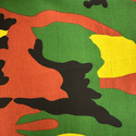 Santa Claus - Green Christmas Fabric - Poly/Cotton Print Fabric, 58" Wide