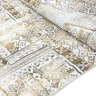 Tela Hilo 100% Estampada 58", Estilo Bohemio - 1 yarda